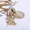 Iced Old English 26 Letters Pendant - Buulgo