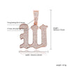 Iced Old English 26 Letters Pendant - Buulgo