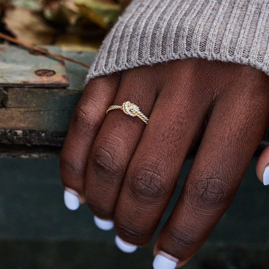 MOTHER & DAUGHTER BOND HANDCRAFTED TWO STRAND KNOT RING