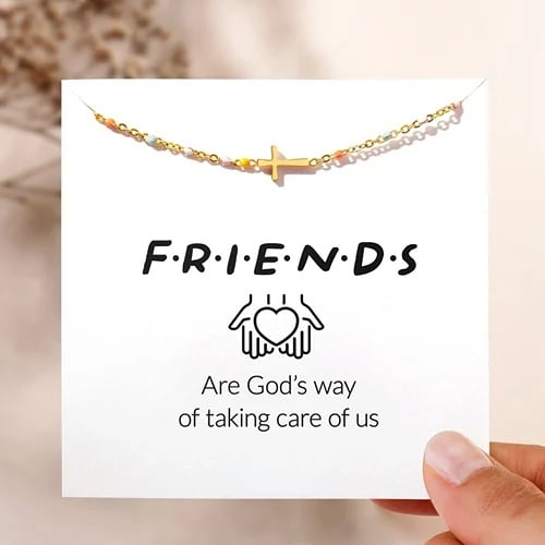 Last Day Promotion 70% OFF🎁 Friends Take Care of Us | Cross Bracelet