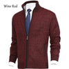 Solid Color Stand Collar Fashion Cardigan