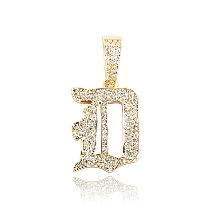 Iced Old English 26 Letters Pendant - Buulgo