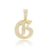 Iced Old English 26 Letters Pendant - Buulgo