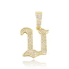 Iced Old English 26 Letters Pendant - Buulgo