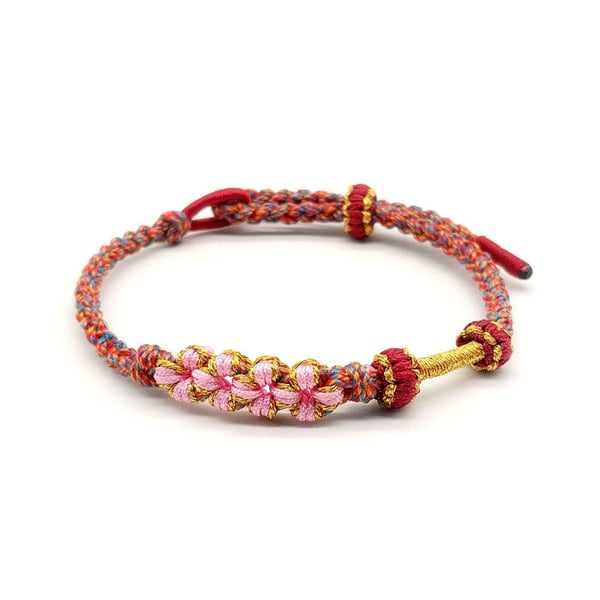 Last Day 75% Off- To My Granddaughter "A link that can never be undone" Peach Blossom Bracelet