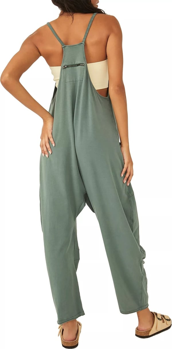 Wide Leg Jumpsuit with Pockets (Buy 2 Free Shipping)