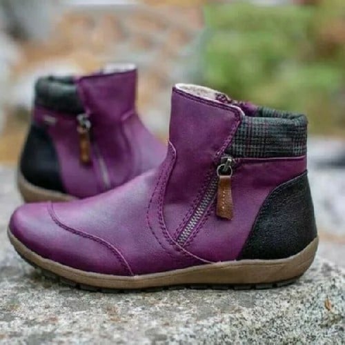 （🌲Early Christmas Sale- 50% OFF）Women Zipper Waterproof Ankle-Support Boots