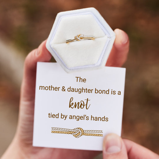 MOTHER & DAUGHTER BOND HANDCRAFTED TWO STRAND KNOT RING